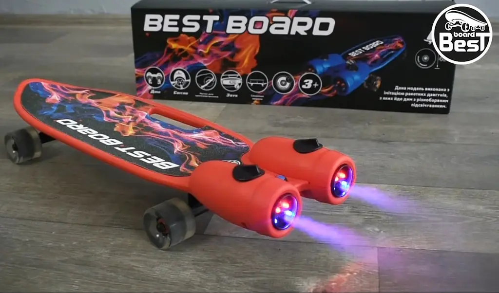 Скейтборд дитячий із димом, музикою та підсвіткою "Best Board" - фото 5