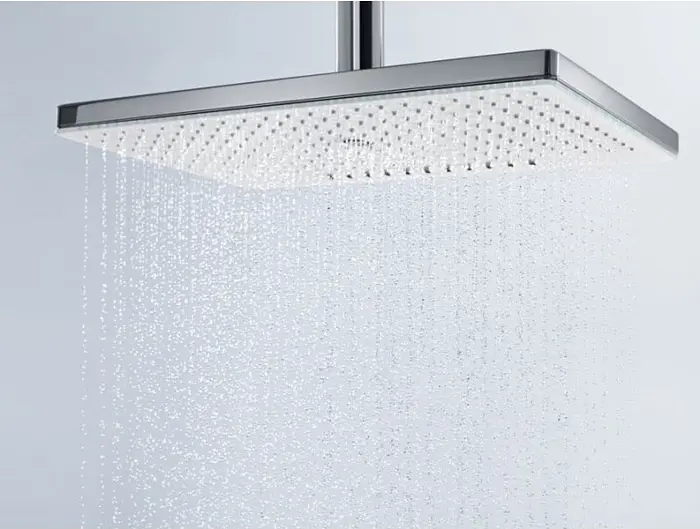 Верхній душ Hansgrohe Rainmaker Select 460 1jet з тримачем до стелі White/Chrome 24002400, Хром - фото 5