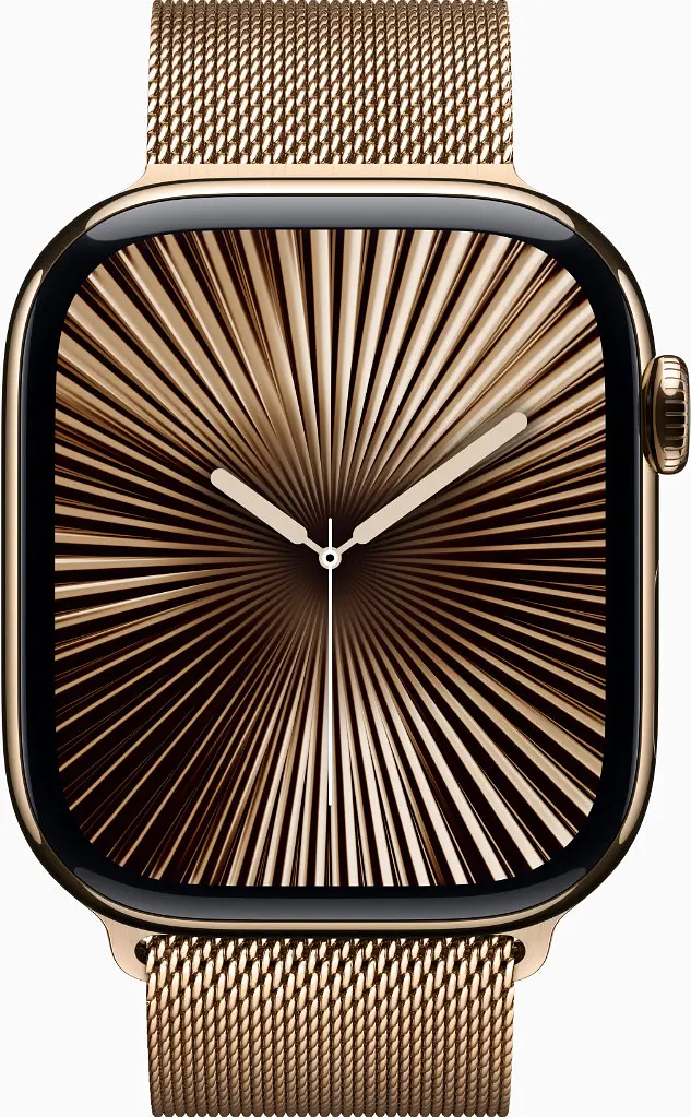 Смарт-часы Apple Watch Series 10 GPS + Cellular 46mm Gold Titanium Case w. Gold Milanese Loop - M/L (MX003) - фото 2