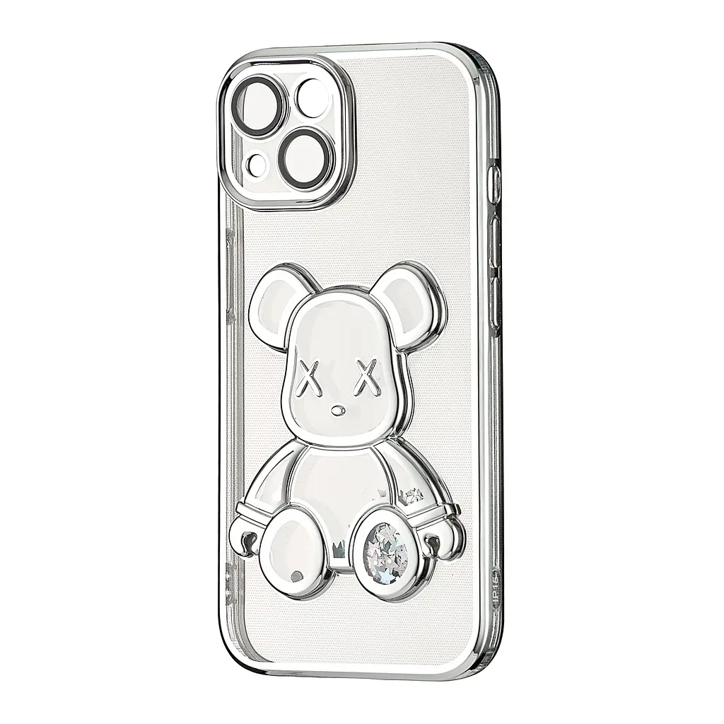 Чохол Shining Bear Case Protected Camera iPhone 15 Silver