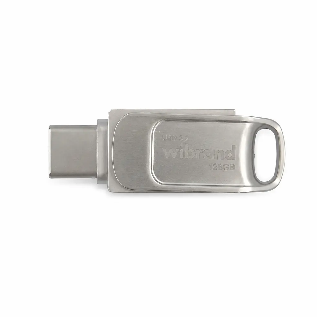 Флеш-накопичувач Wibrand USB 3.2 Gen1 Bee 128GB USB Type-A/USB Type-C Silver (WI3.2TC/BE128TC039S)