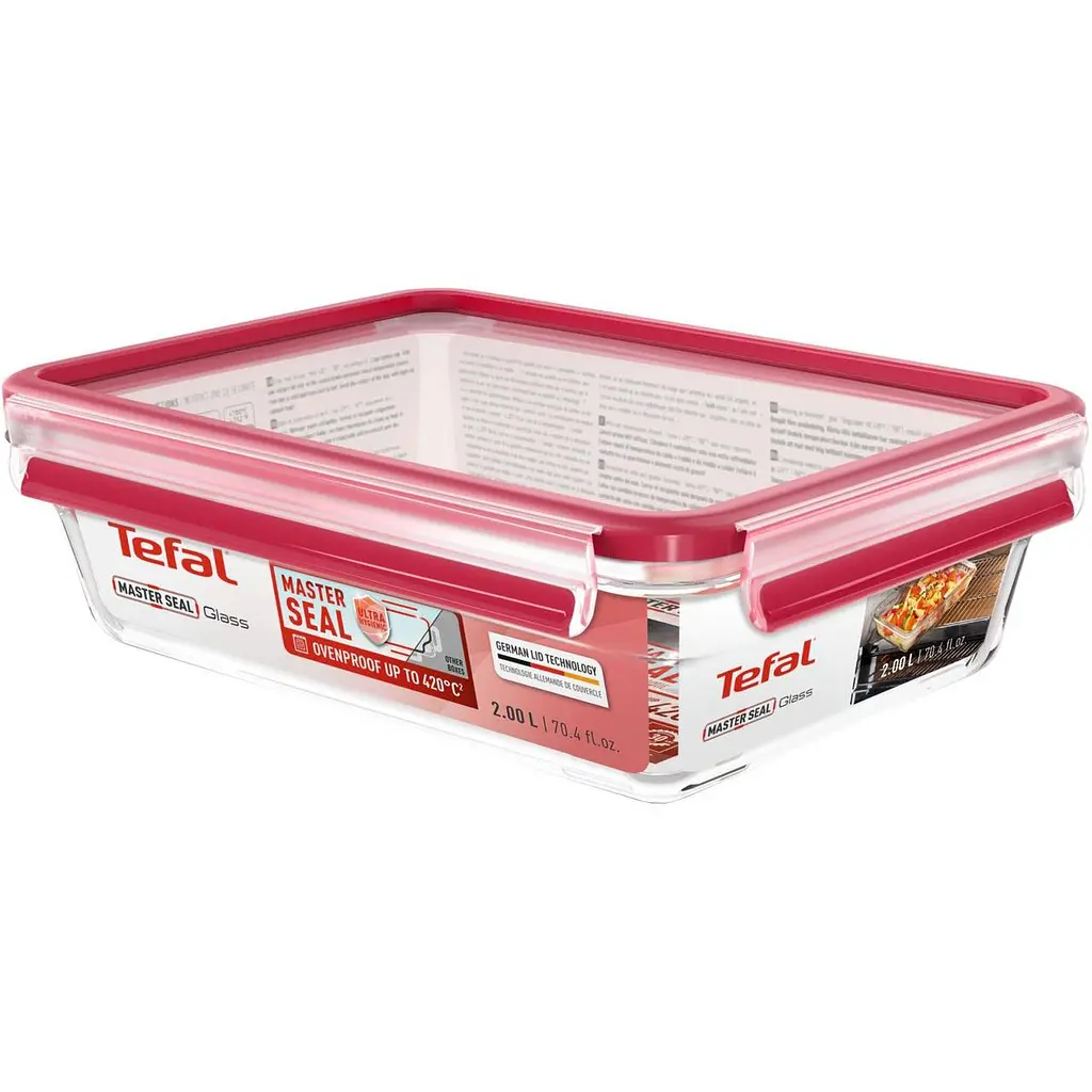 Форма для запікання Tefal MasterSeal Glass з кришкою 2 л (N1041110) - фото 2
