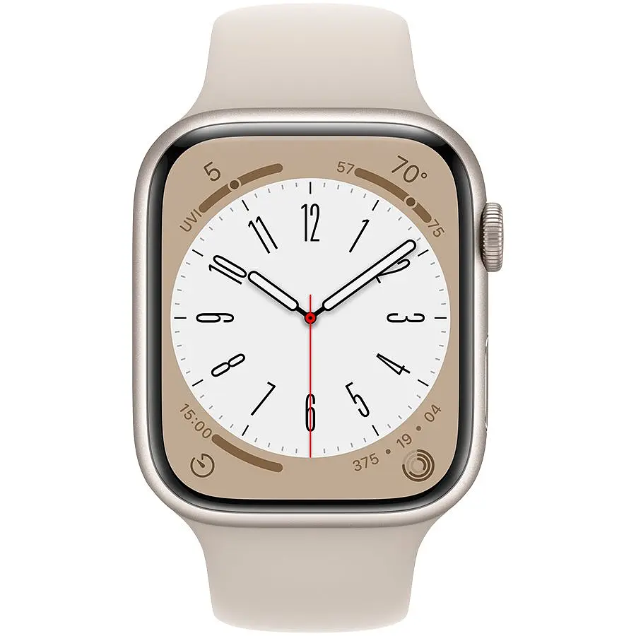 Смарт-часы Apple Watch Series 8 GPS, 45mm, Starlight, Starlight Sport Band (Grade B) Seller Refurbished - фото 2