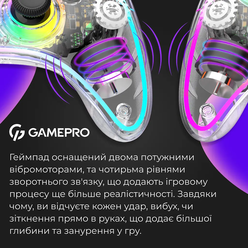Геймпад GamePro беспроводной прозрачный (GPX13T) - фото 11