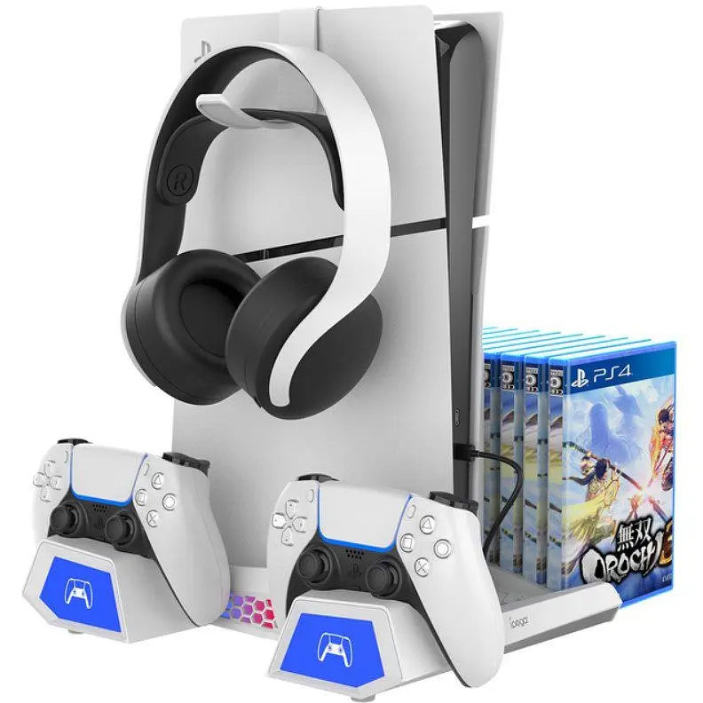 Подставка для PS5 Slim с подзарядкой для джойстиков DualSense — зарядная станция Ipega 745S023 - фото 4