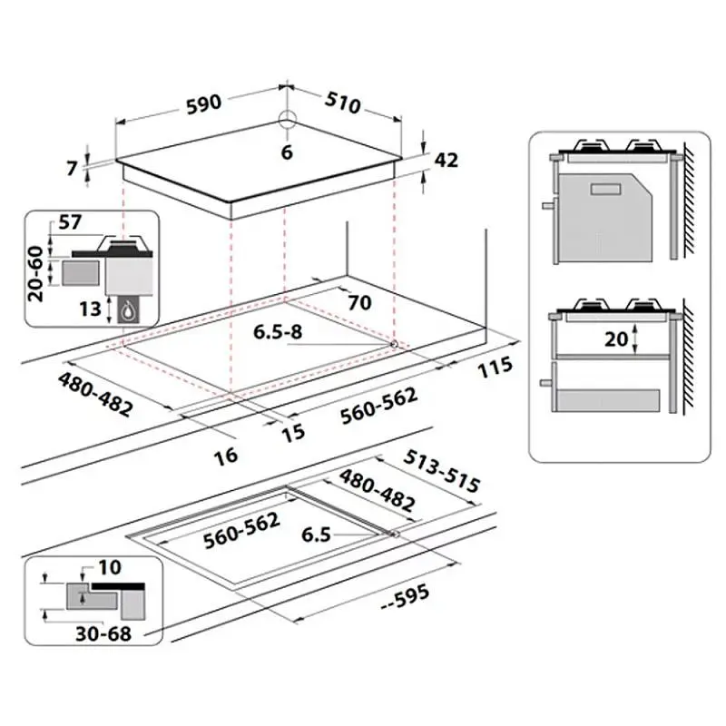 Газова поверхня Whirlpool GOA 6425/NB1 - фото 7