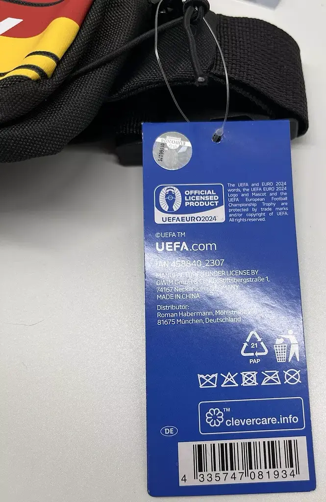 Дитяча сумка на пояс, бананка Euro2024 Germany Чорна - фото 7