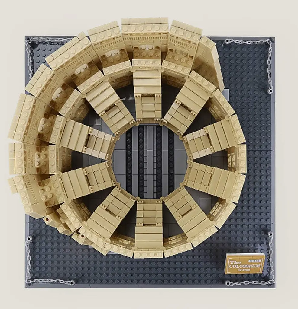 Конструктор архитектура Wange Римский Колизей The Colosseum of Rome 5225 для детей и взрослых 3D 3Д 1756 деталей - фото 6