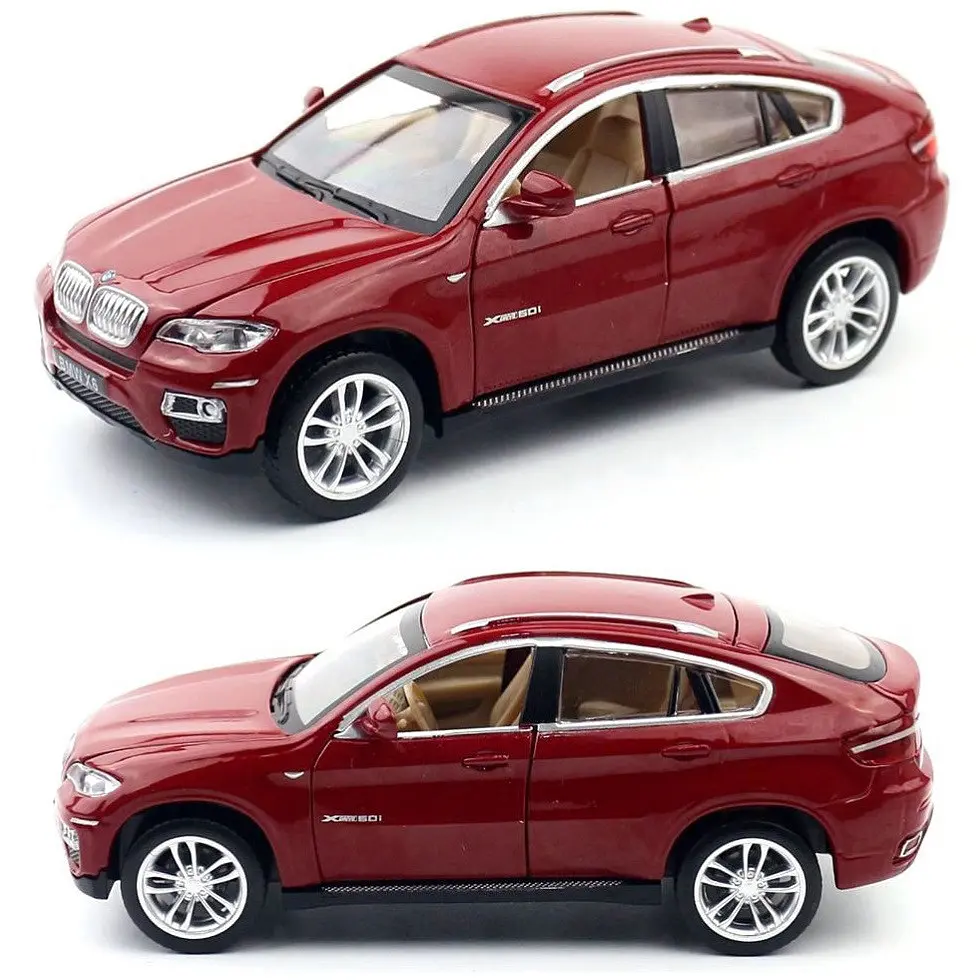 Колекційна металева модель автомобіля Автопром BMW X6 з інерцією, світлом та звуком 1:32 - фото 5