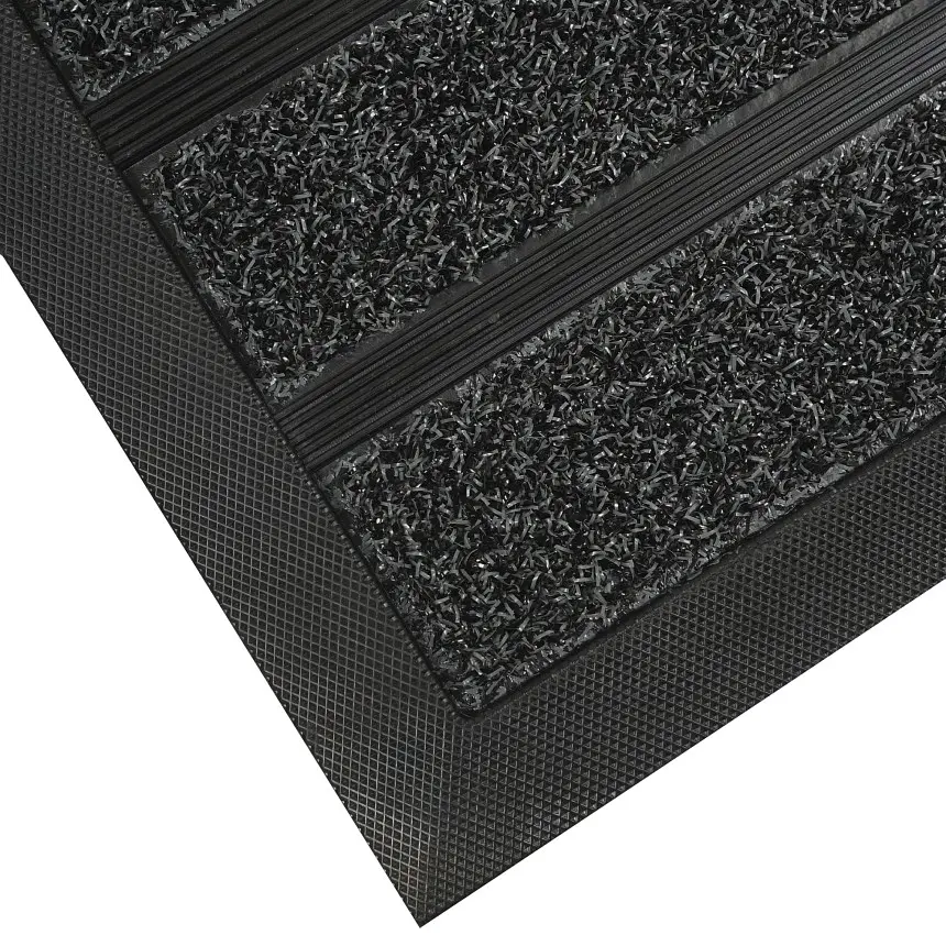 Килимок гумовий Eco Fabric з вставками з поліпропіленового ворсу сірий 45 х 75 см (4575-901) - фото 6