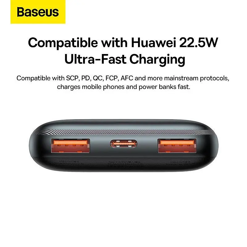 Портативный аккумулятор BASEUS Bipow Pro Digital Display Fast Charge 10000 mAh 20 W (PPBD040201) черный - фото 5
