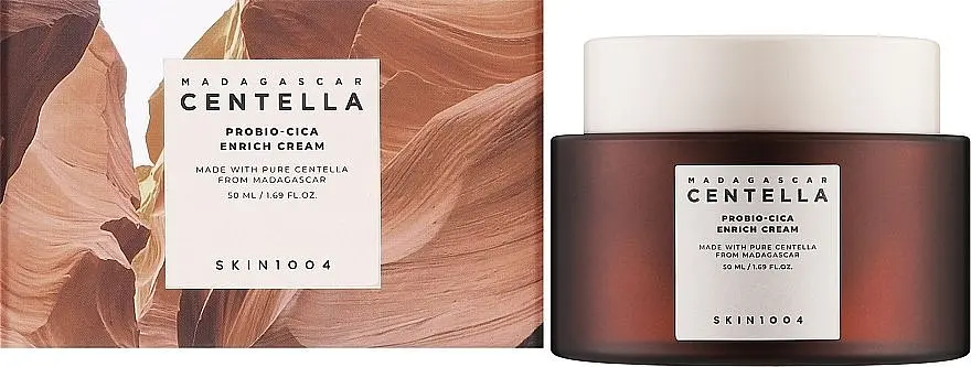 Живильний крем для обличчя з пробіотиками 50 мл SKIN1004 Madagascar Centella Probio-Cica Enrich Cream - фото 2