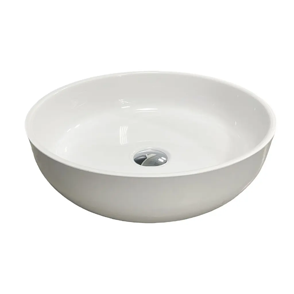 Умивальник накладна чаша Adamant Sunline New White glossy d395x130мм 39,5 см - фото 6