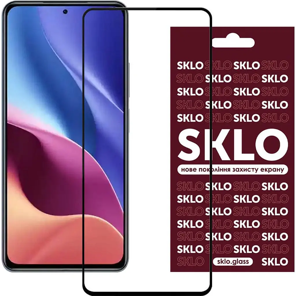 Захисне скло SKLO 3D Full Glue Tempered Glass для Xiaomi Poco M4 Pro 5G/11T 5G/Note 11 5G [Black] [67082] - фото 2