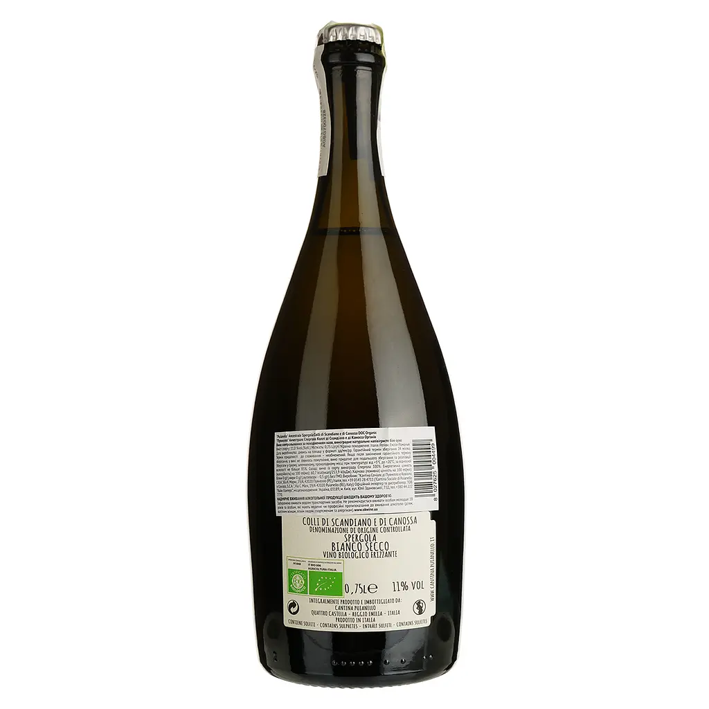 Вино игристое Puianello Ancestrale Biologica белое сухое 0.75 л - фото 2
