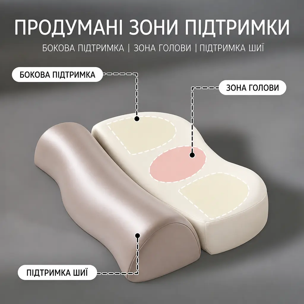 Ортопедична ергономічна подушка 2 в 1 Solve 50 x 35 x 11 см (KT8001219) - фото 5