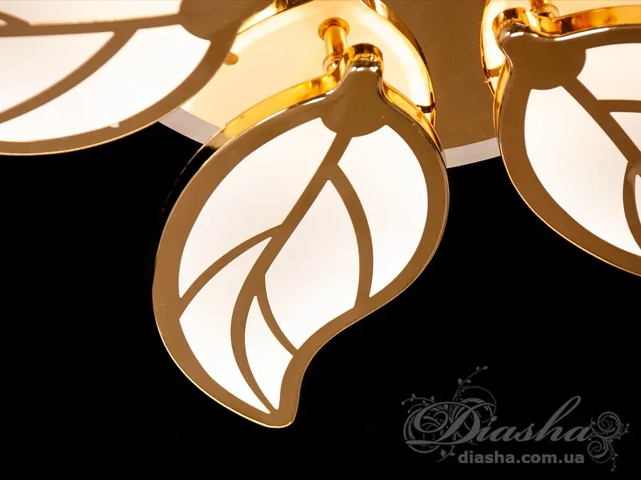 Люстра LED Diasha 8028/6G, 105W, 3200K-6500K, золото, сучасний стиль, з пультом, диммер, акрил - фото 5