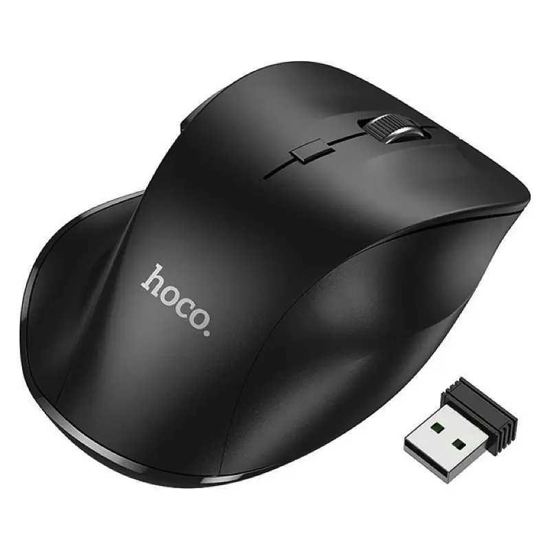 Маніпулятор миша HOCO GM24 Mystic six-button dual-mode business wireless mouse Black - фото 2