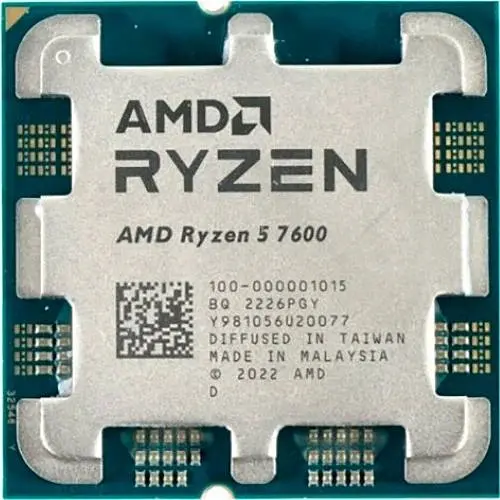 Процессор AMD Ryzen 5 6C/12T 7600 (3.8/5.1GHz Boost,38MB,65W,AM5,Wraith Stealth cooler) box (100-100001015BOX) - фото 2