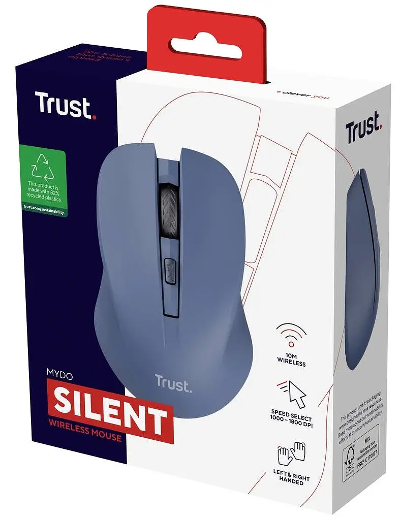 Комп'ютерна миша Trust Mydo Silent WL синій teh0014061 - фото 8