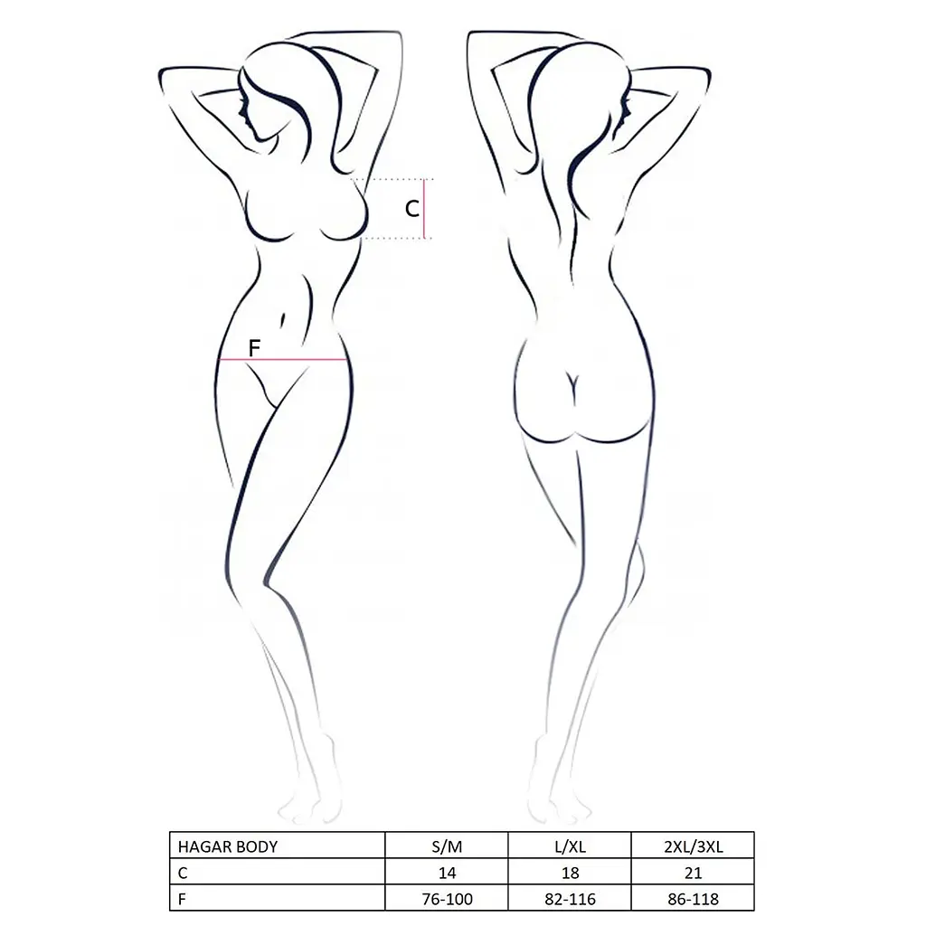 Боді-монокіні Passion Exclusive HAGAR BODY S/M, black - фото 7