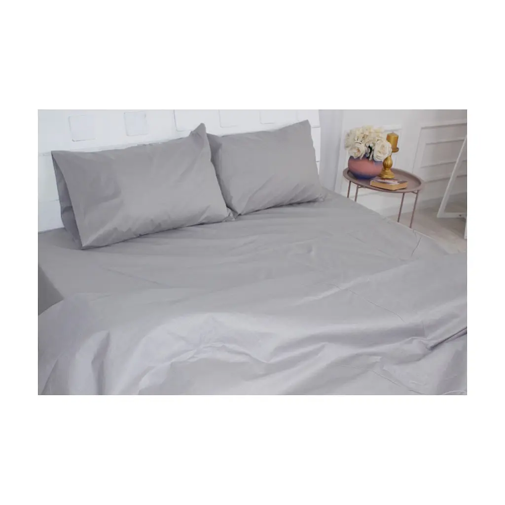 Постільна білизна MirSon Бязь Premium Light Gray 160х220 (2200001476318) - фото 4