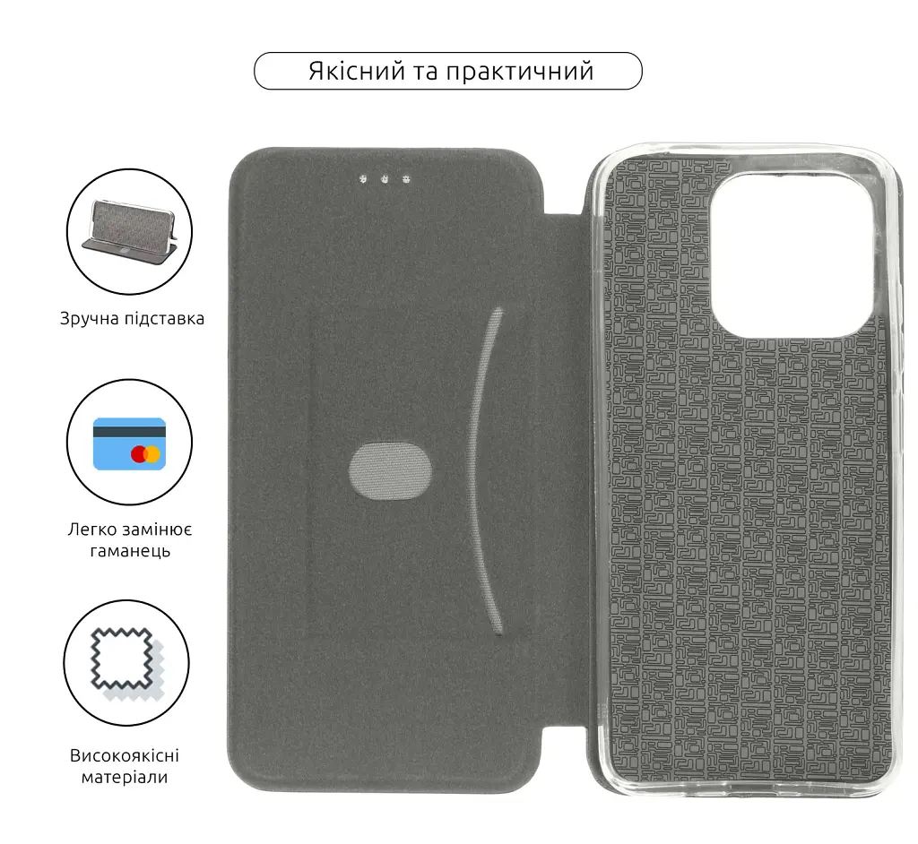 Чохол-книжка ArmorStandart G-Case для Xiaomi Redmi 12С / 11A Black - фото 3