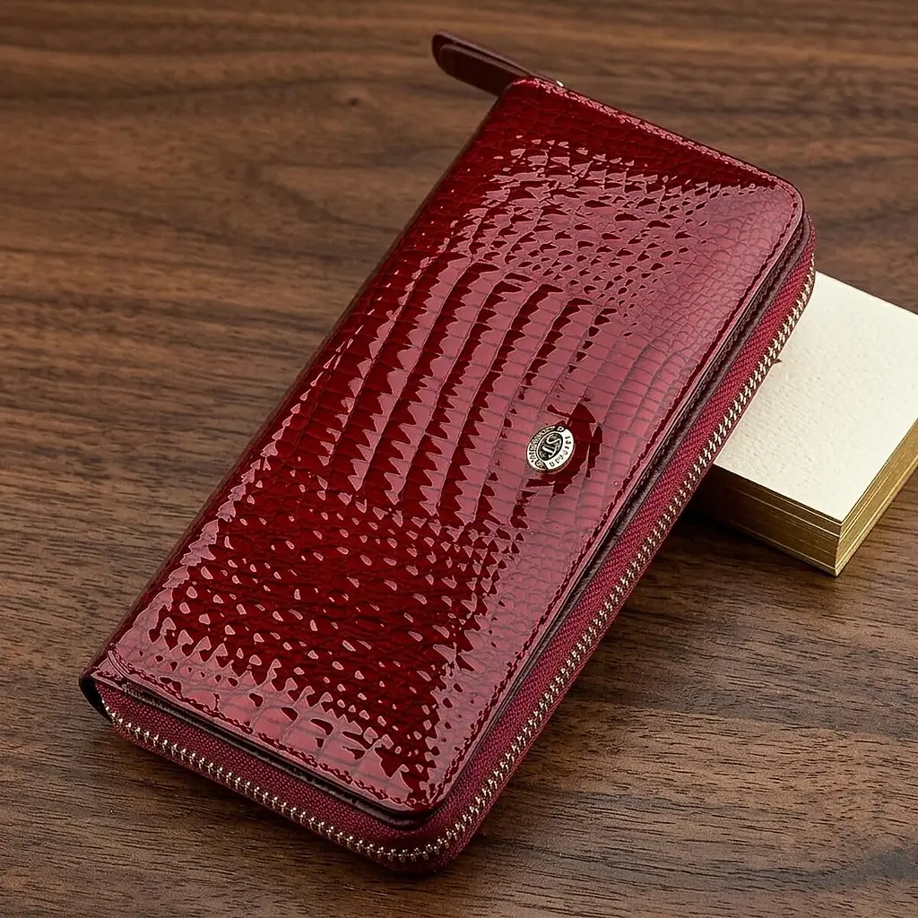 Гаманець жіночий ST Leather 18434 (S7001A) на блискавці бордовий - фото 11
