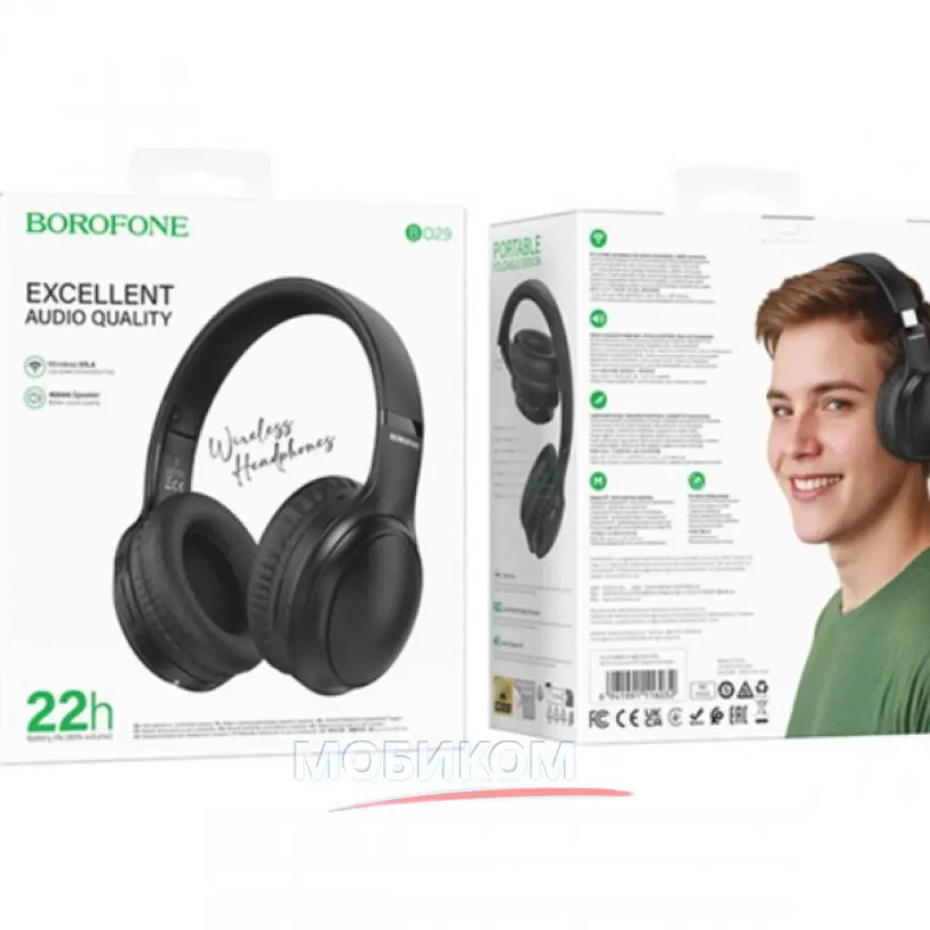 Наушники Bluetooth Главные Borofone BO29 черный - фото 3