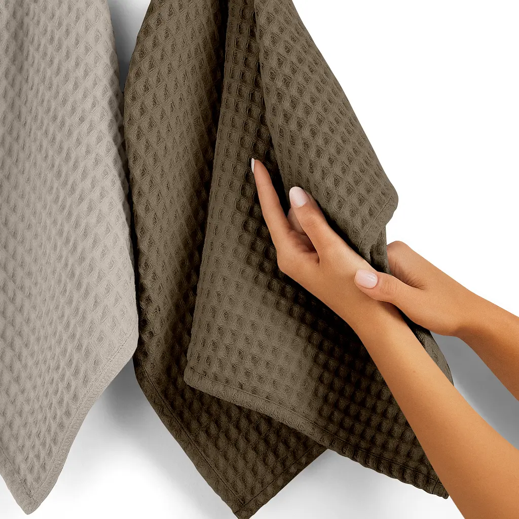 Вафельні рушники Dusty Greek Waffle 2шт 55х90см/75х130см (SetTw_GreekWaffle_08Mousse55x90_35Bronze75x130) - фото 8