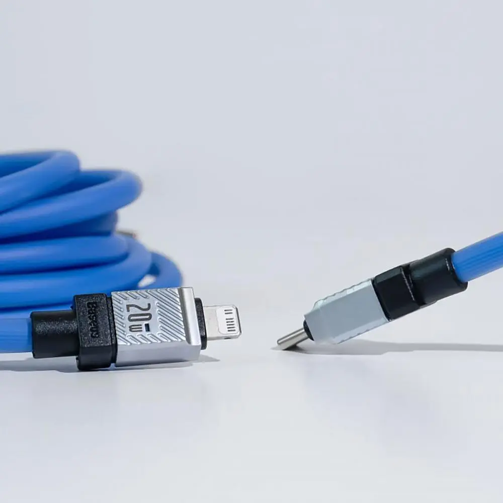 Кабель Baseus Lightning CoolPlay Series USB-C to Lightning 20W 1m White (CAKW000002) - фото 2
