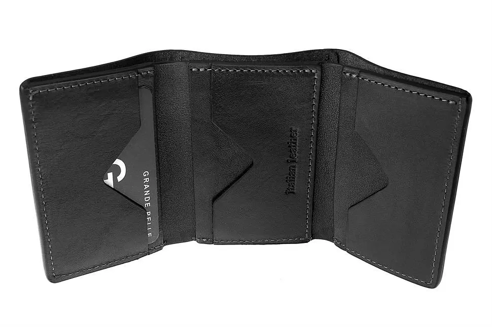 Чоловічий шкіряний гаманець Grande Pelle 10х7.5х1.5 см acs0029272 - фото 2