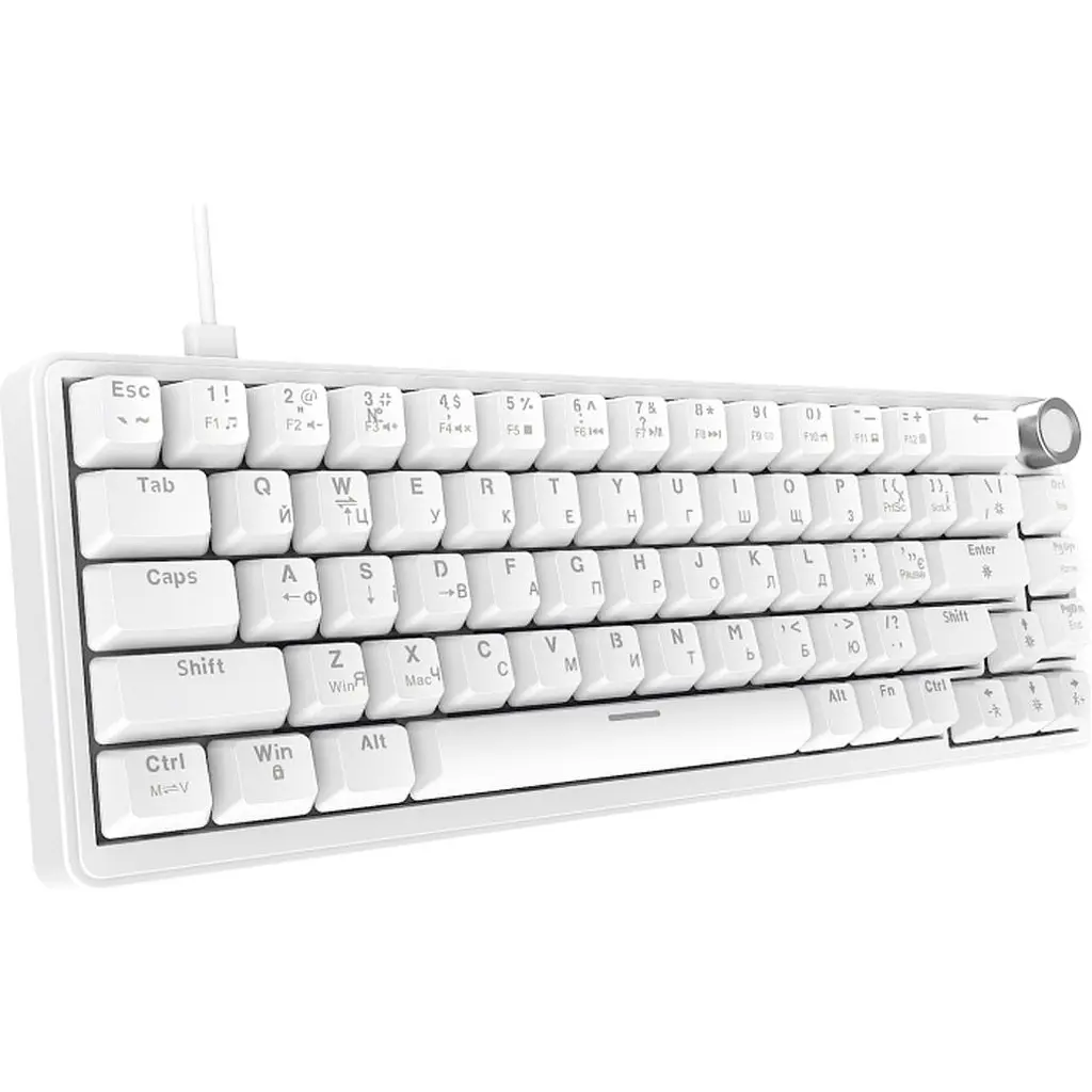 Клавіатура Ajazz AK690 Peach Mist Switch біла (AK690-PM-W) [175705] - фото 3