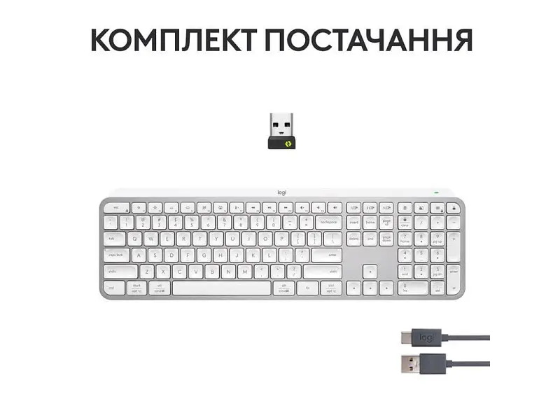Клавіатура Logitech MX Keys S Pale Grey UA (920-011588) - фото 10