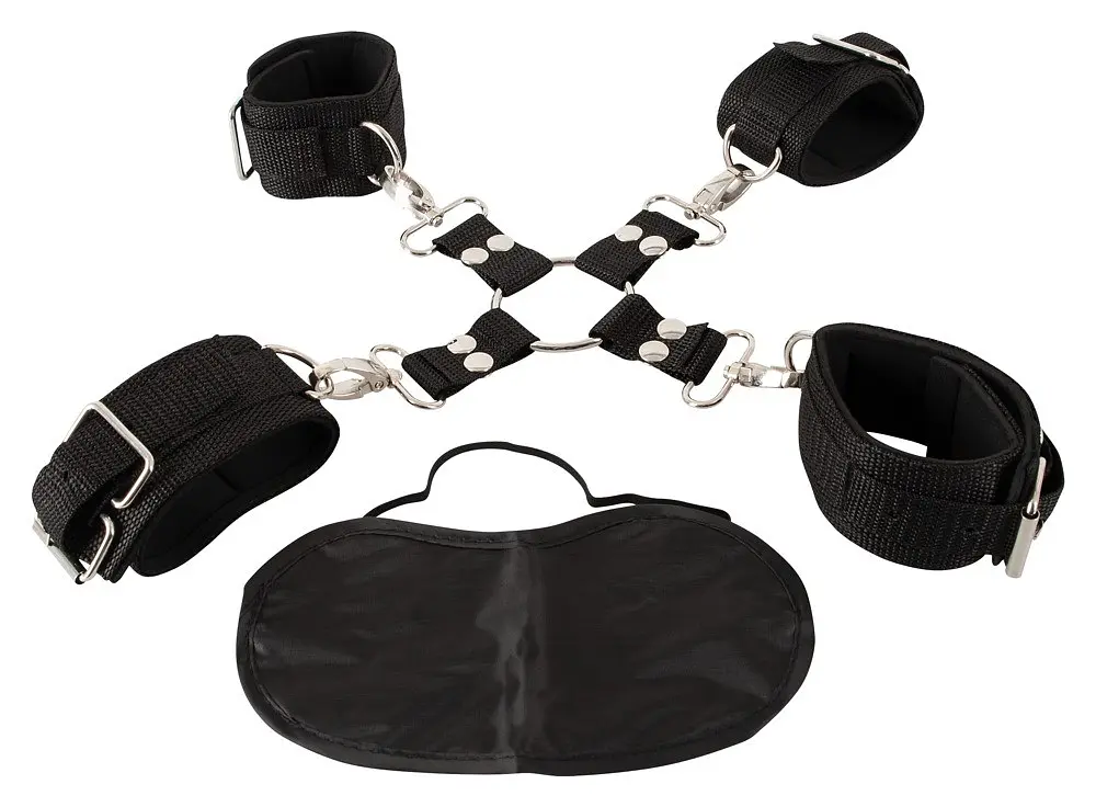 Фіксатори з наручниками Pipedream Heavy-Duty Hogtie Kit чорний - фото 3