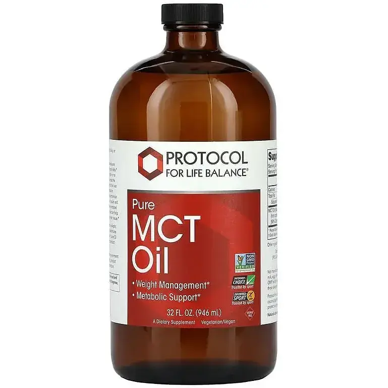Масло MCT Protocol for Life Balance Pure MCT Oil чистое 946 мл - фото 1