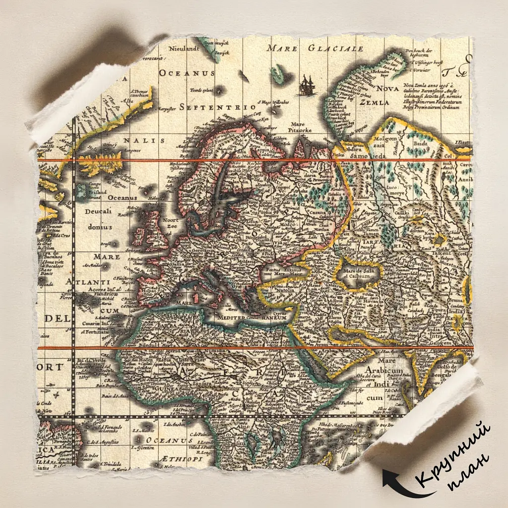 Інтер'єрна картина Стародавня карта Землі, Earth Ancient Map, географія, історія, інтер'єрний декор, 86×106 см (id3028) - фото 3