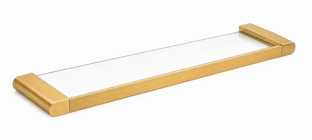 Полиця з матового скла VBI Terra 51,5 см brushed gold VBI-040709BG