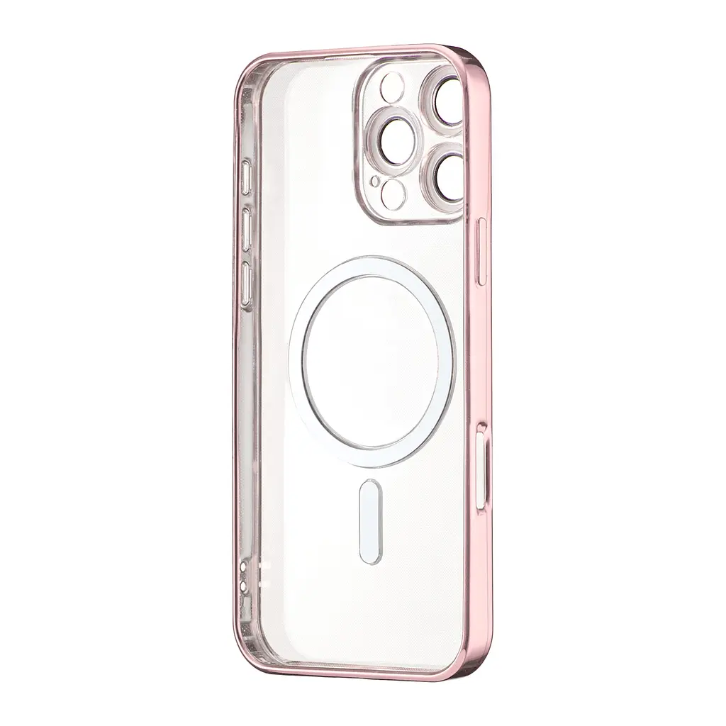 Чохол Ductil Metallic Edge with MagSafe (Protected Camera & Lens) iPhone 16 Pro Max Pink - фото 3
