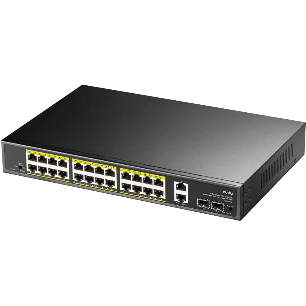 Комутатор Cudy GS1026PS2, 24-Gigabit PoE+ Switch with 2 Uplink Gig Ports and 2 Gig SFP Slots 300W (GS1026PS2) - фото 3