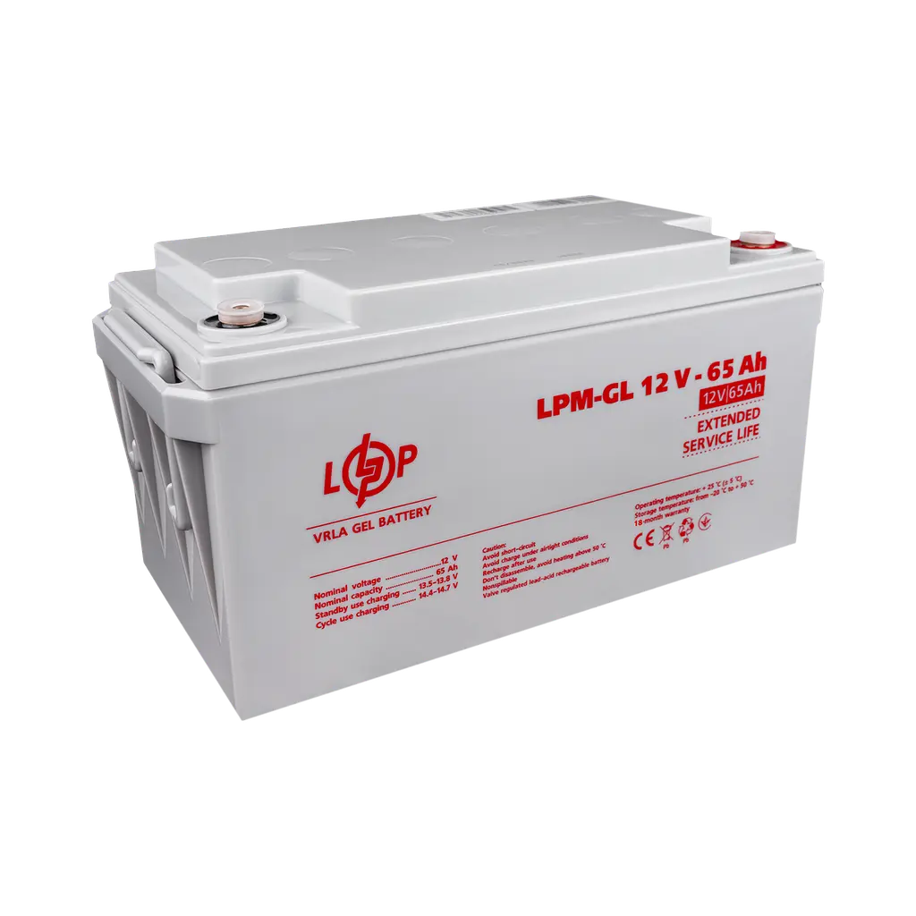 Акумулятор гелевий LPM-GL 12V - 65 Ah - фото 4