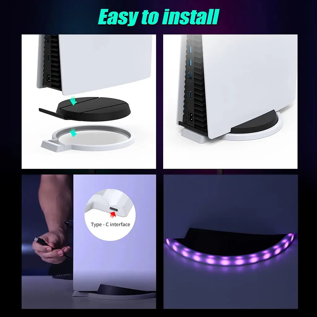Підставка для консолі Dobe Host Base Light Bracket для PS5/PS5 Digital Edition (TP5-1562) [165281] - фото 8