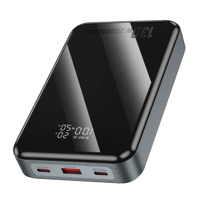 Зовнішній акумулятор - портативна зарядна батарея Hoco Q30A 20000mAh 130W чорна - фото 5