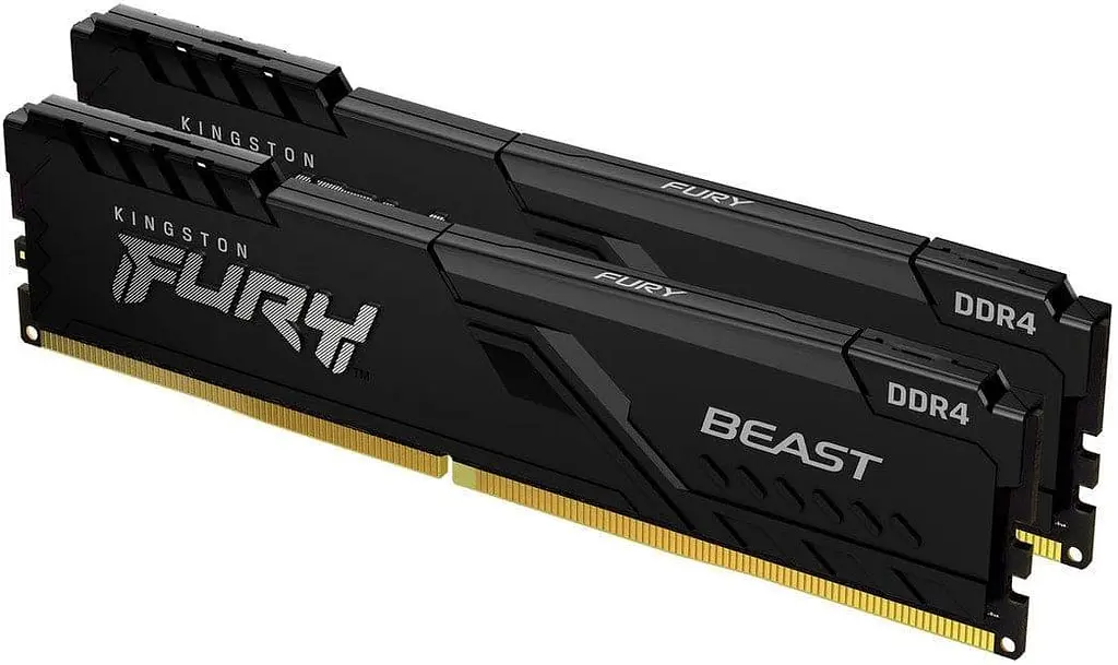 Модуль пам'яті Kingston Fury DDR4 16Gb (2x8) Beast 2666 MHz Black (KF426C16BBK2/16) Б/в - фото 2