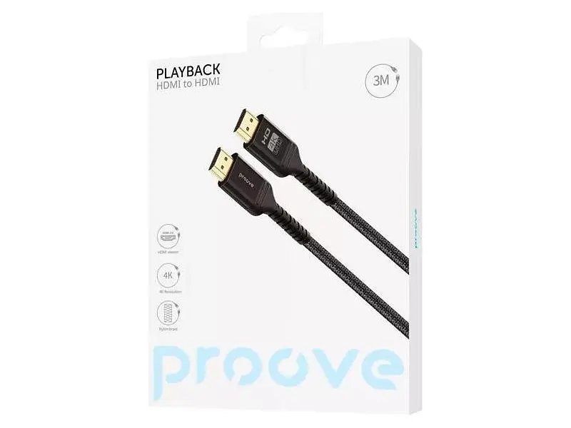 Кабель Proove PlayBack HDMI to HDMI 3m black (DCP320003601) - фото 3