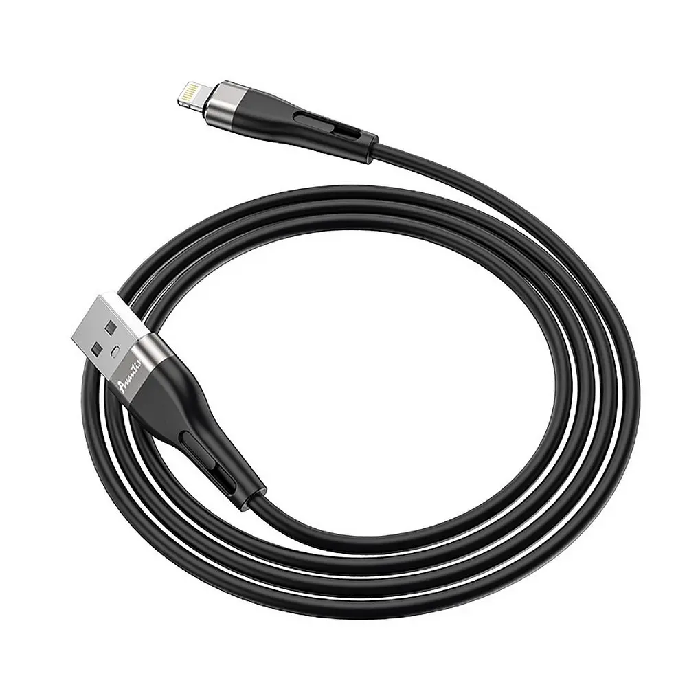 Кабель Avantis AC-81i Silicone USB – Lightning- чорний - фото 4
