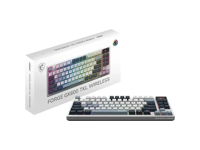 Клавіатура MSI FORGE GK600 TKL WIRELESS SKY (S11-43UAP01-HH9) - фото 4