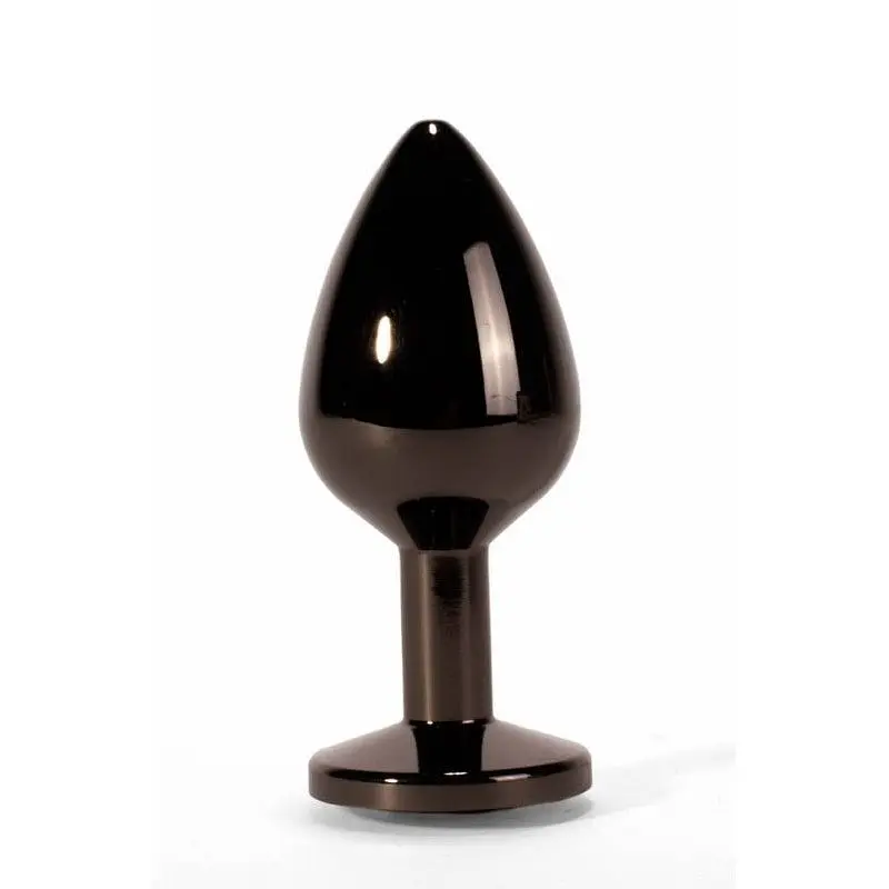 Анальна пробка Secret Shine Black Jewell, 9,5 см (чорний)