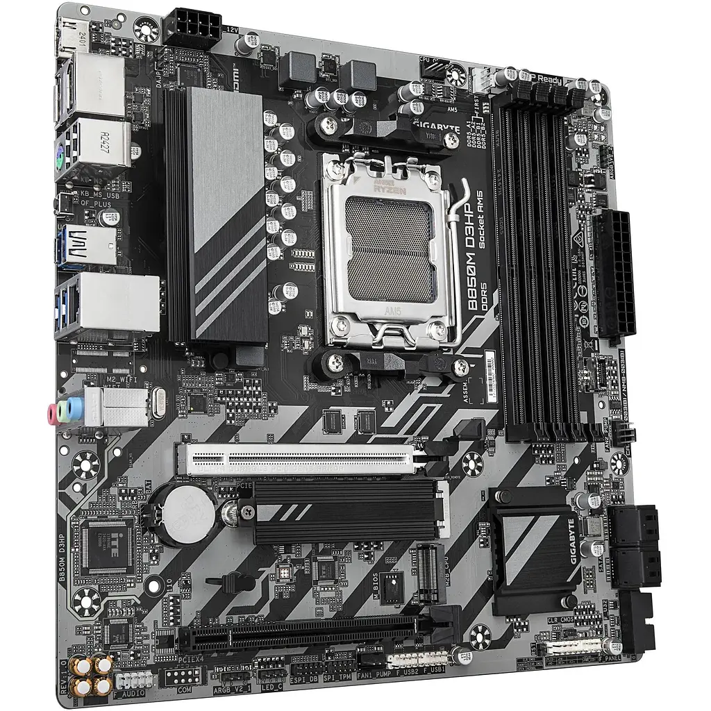 Материнська плата Gigabyte B850M D3HP sAM5 B850 4xDDR5 M.2 HDMI DP mATX - фото 2