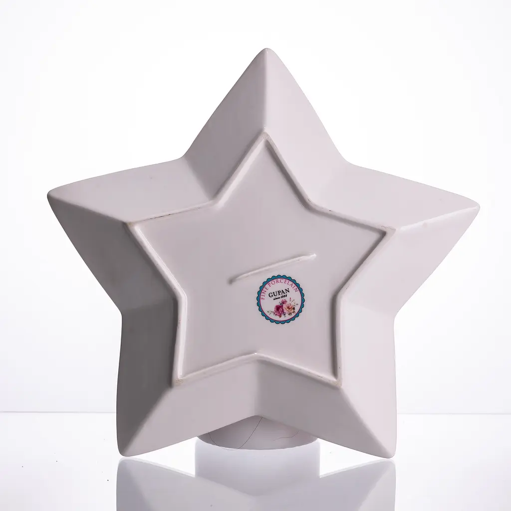 Блюдо сервировочное новогоднее для закусок Christmas 25.5 фарфоровое Yiwu HP-SDHK-19 - фото 5